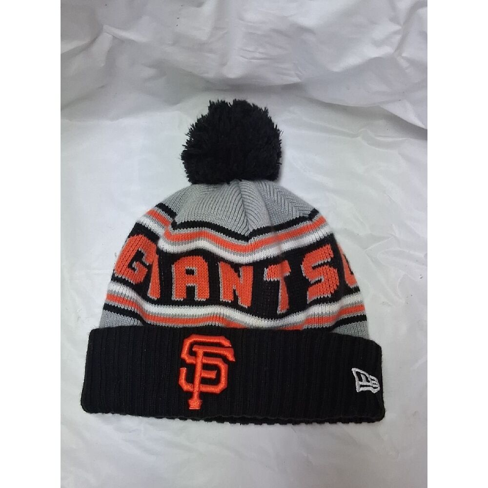 New Era San Francisco Giants Knit Pom Beanie - Black, Gray, Orange